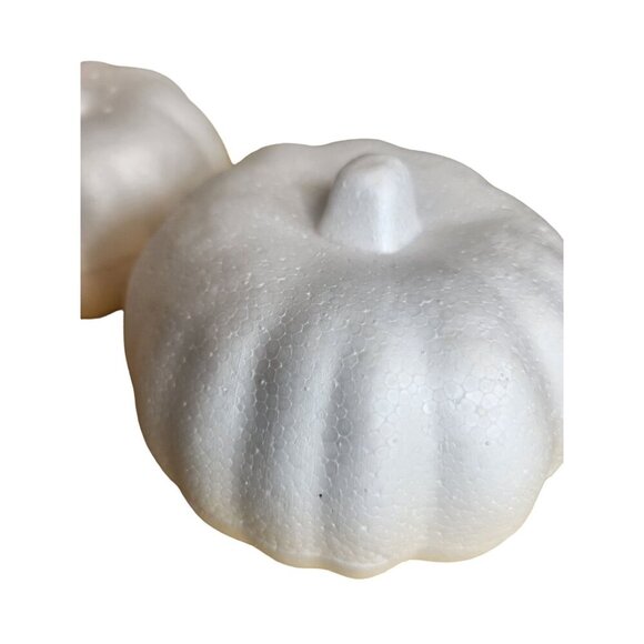 White Styrofoam Pumpkins  Pumpkins for Painting, Carving & Embellishing Crafts, - Picture 4 of 8